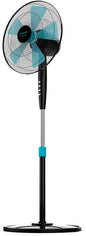 Cecotec Ventoinha de pé EnergySilence 510. 40 W, 5 pás de 40 cm de diâmetro, oscilante, 3 velocidades, altura ajustável 110-130 cm, motor de cobre, design em preto