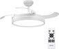 GRIFEMA Ventoinha de teto com luz e comando, 107 cm