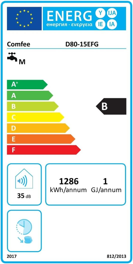 COMFEE ' D80-15EFG-ES Aquecedor de água elétrico vertical