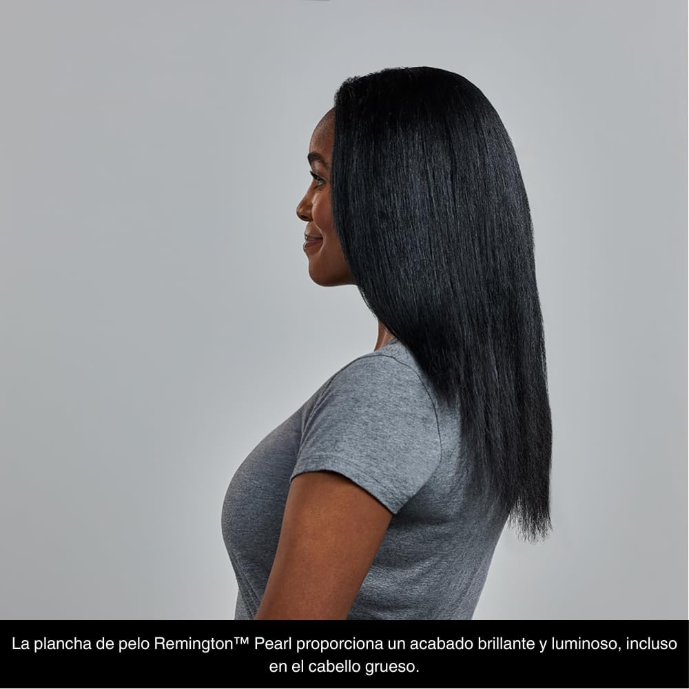 Remington Ferro de cabelo pérola, cerâmica avançada com pérola, placas flutuantes extra-longas, temperatura até 230°C