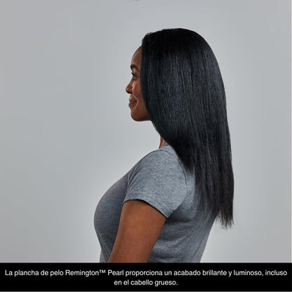 Remington Ferro de cabelo pérola, cerâmica avançada com pérola, placas flutuantes extra-longas, temperatura até 230°C