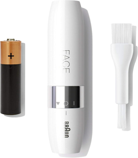 Braun Mini depiladora facial FS1000 para mulher, com luz Smartlight integrada, depiladora facial com precisão, lábio superior, queixo e bochechas, branco