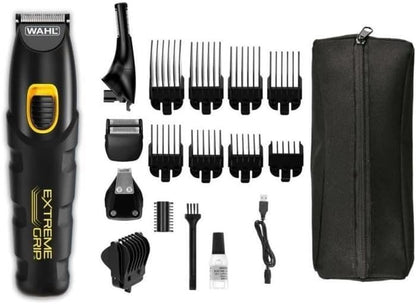Wahl Extreme Grip Advanced Multigroomer, 240 minutos de funcionamento, aparador de pelos nasal para homens, aparador de barba incipiente, conjunto de higiene para homens, aparador corporal
