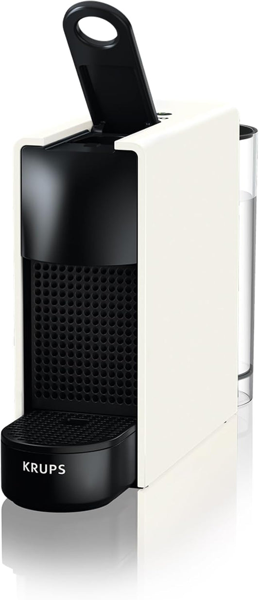 Nespresso Krups Essenza Mini XN1101PR5 - Máquina de Café Monodose de Cápsulas Nespresso, Compacta, 19 Bares, Desligamento Automático, Cor Branco