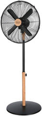 Cecotec Ventoinha de pé EnergySilence 600 Woodstyle. 50 W, acabamento em madeira, diâmetro de 16" com 4 pás, 3 velocidades, oscilação, altura ajustável, máxima segurança