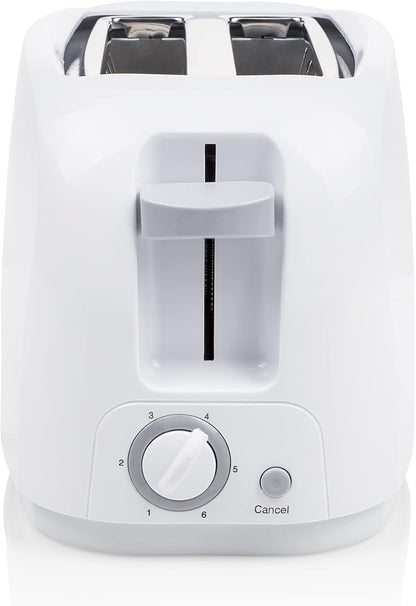 Tristar BR-1013 Torradeira para 2 fatias de pão, 2 ranhuras curtas, 6 níveis de tostado, bandeja para migalhas removível, função de descongelar ou reaquecer, 800 W