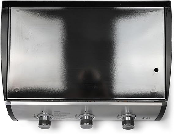 Livoo chapa a gás 7,5 kW placa de aço esmaltado 61x38cm DOC277