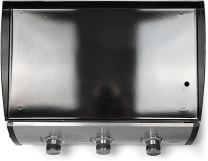 Livoo chapa a gás 7,5 kW placa de aço esmaltado 61x38cm DOC277