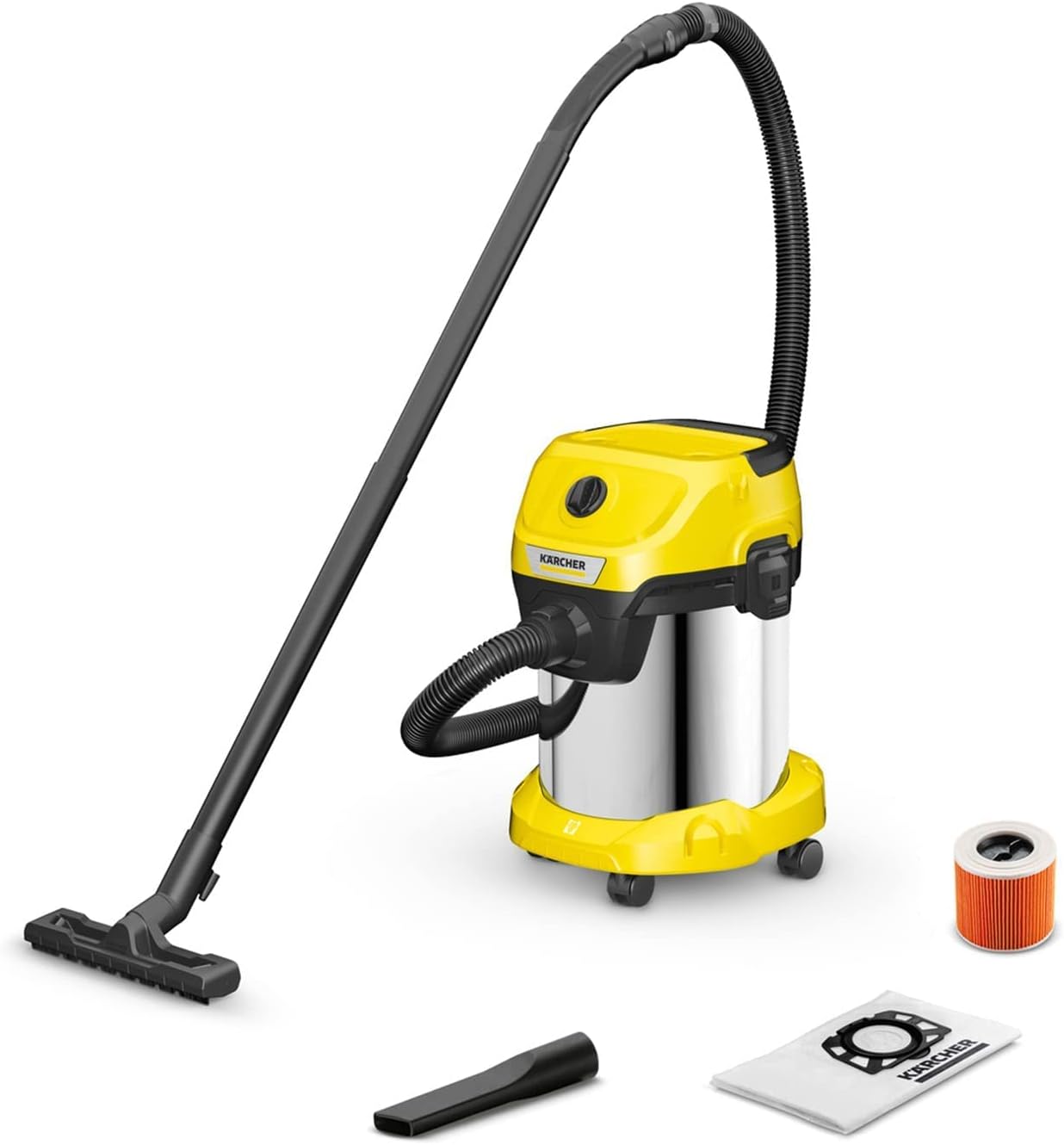 Kärcher, Aspirador a Seco e Húmido WD 3 S V-17/4/20, Ligação, Filtro de cartucho, 1000 W,
