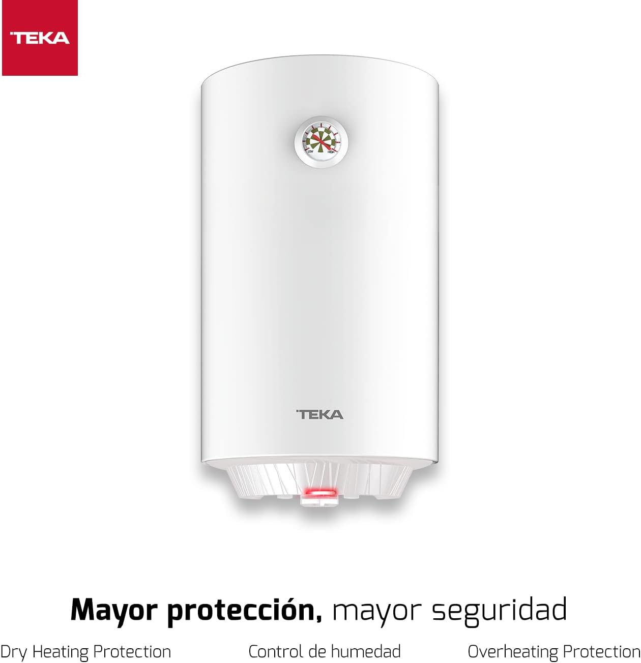 TEKA Termo elétrico 50 l, instalação vertical, proteção contra sobreaquecimento, indicador LED, modelo EWH 50 C