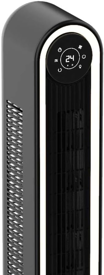 Cecotec Ventoinha de torre EnergySilence 9090 Skyline Smart Light de 42", 65 W, luz LED, ecrã LED táctil, controlo remoto, 6 velocidades e 3 modos, oscilação de 150º, temporizador