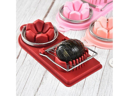 Cortador De Ovos Multifuncional 2 Em 1 Em Aço Inoxidável Para Frutas E Ovos - Acessórios De Cozinha
