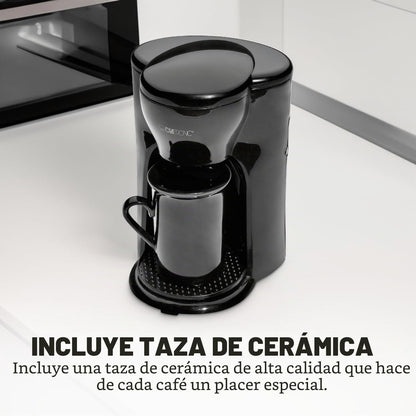 Clatronic Cafeteira 1 caneca | Cafeteira de filtro | Caneca de cerâmica incluída no volume de fornecimento, filtro permanente de nylon (removível), ideal para transportar, KA 3356