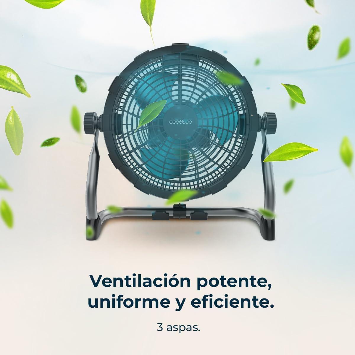 Cecotec Ventoinha de chão industrial Proindustry portátil. 12000 Mah, diâmetro 25,4 cm, 9 velocidades, bateria potente, design robusto, inclinação ajustável, grade de proteção, fácil transporte