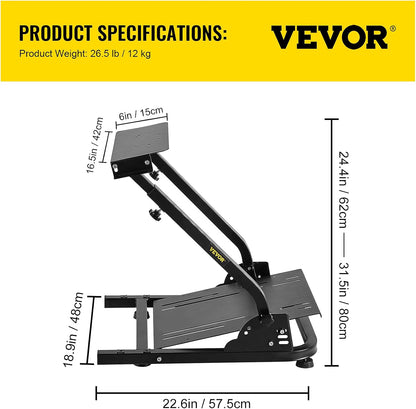 VEVOR Suporte para volante 61 x 45 x 58 - 77 cm, universal dobrável G25 G27 G29 e G920 Wheel Stand Pro, compatível com Logitech [Video Game] preto (YXZG29YXARTZDZ001V0)