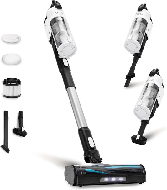 Aspiradora inalámbrica Vactidy V12 de 50 000 pa, 2 en 1, succión en seco y húmedo, batería de 50 min, 450 w, LED, detección de polvo (verde)