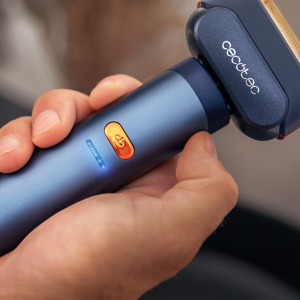 Cecotec Máquina de Barbear Laminar Waterproof PrecisionCare X-Trimm ProElite. Alumínio, 8500 rpm, 3 lâminas de titânio, 3 velocidades, autonomia 2h, IPX7, ideal para viagens, bloqueio de segurança