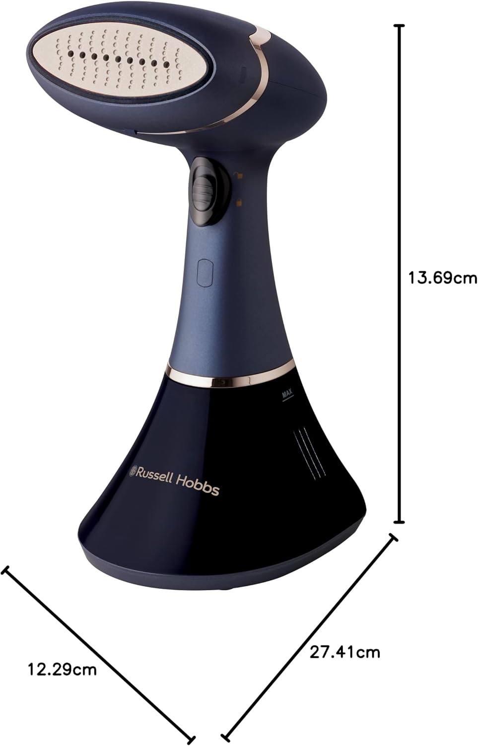 Russell Hobbs Ferro Vertical [1800W, 32g de geração de vapor] Steam Genie Aroma (base de cerâmica, tanque 200 ml, 3 acessórios, difusor de aroma, elimina rugas, plancha e reduz odores) 28041-56