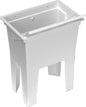 Tanque de lavar a roupa -  tábua de lavagem com dois modos, fácil de montar, resistente aos ácidos de uso comum, lavandaria, garagem, exterior, 59L x 40P x 74A cm, branco [Classe energética A+++] Adventa