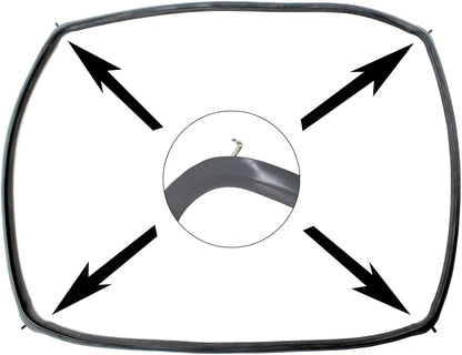 SPARES2GO Junta de vedação para Bosch porta de forno clipes de canto para forno (480 x 350 mm)