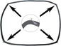SPARES2GO Junta de vedação para Bosch porta de forno clipes de canto para forno (480 x 350 mm)