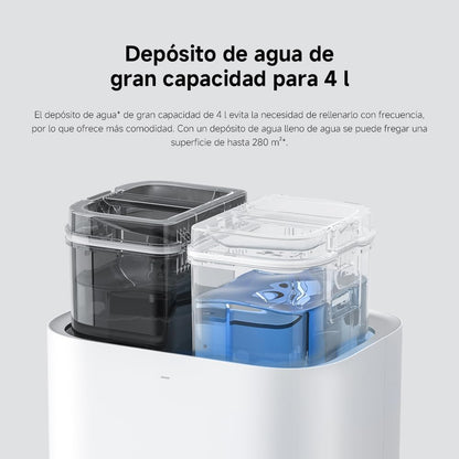 (Seminovo)XIAOMI Robot Vacuum X20+ - Robot aspirador e limpa-chão com sistema inteligente de navegação a laser (LDS), sucção de 6000 pa, branco (versão ES) | Evitação obstáculos LDS, auto-limpeza, secagem e esvaziamento automáticos, até 90 dias