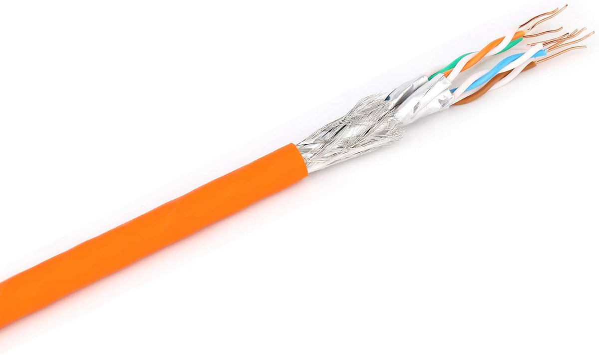 50 m 25 GBase-T / 40 GBase-T Cat8.1 2000 MHz PIMF LSZH 4 x 2 x AWG23 cabo de instalação de blindagem cabo de rede Gigabit S/FTP cabo LAN cabo de dados cabo de instalação [Classe energética A+++]