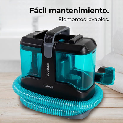 Cecotec Aspirador Limpador de Estofos e Tapetes com Cabo Compacto Conga 3000 Carpet&Spot Clean X-Treme. 450W, 13kPa, Depósito de Água Limpa 1000ml e Água Suja 550ml, Spray Pulverizador