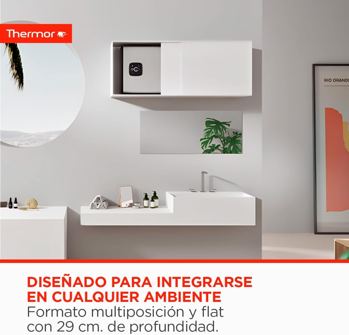 Thermor - Termo elétrico Onix Connect - Aquecedor de água elétrico multiposição de 50 l - 2250/1000 W