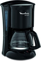 Moulinex Principio FG1528 - Cafeteira de filtro 600 W de 0,6 L com função Auto-off e sistema antigotejamento, plástico, cor preto | Capacidade de 6 chávenas, luz indicadora, função Auto Off, anti-gotejamento, peças aptas máquina de lavar louça, FG1528