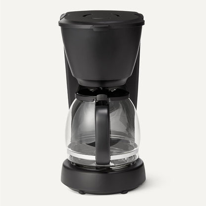 Amazon Basics - Cafeteira com filtro, jarro de vidro de 1,25 litros/10 chávenas, 29 minutos de manutenção de calor, 1000 W, preto, tomada UE