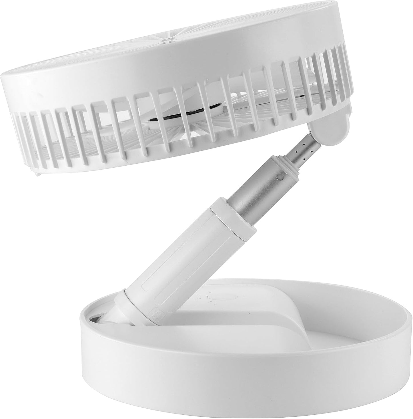 Jocca - Ventoinha portátil de pé dobrável | altura ajustável 36-97,5 cm | bateria recarregável 7200 mAh até 24 h | 3 velocidades |  USB | silencioso