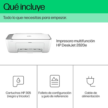 HP DeskJet 2820e 588K9B, Impressora Multifuncional a Jato de Tinta A4
