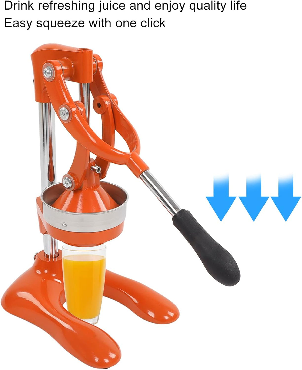Espremedor manual de laranjas, espremedor de citrinos de aço inoxidável, espremedor de laranja de alta resistência, espremedor manual de laranja (laranja)