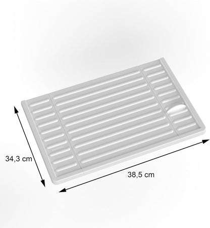 Tanque de lavar a roupa -  tábua de lavagem com dois modos, fácil de montar, resistente aos ácidos de uso comum, lavandaria, garagem, exterior, 59L x 40P x 74A cm, branco [Classe energética A+++] Adventa