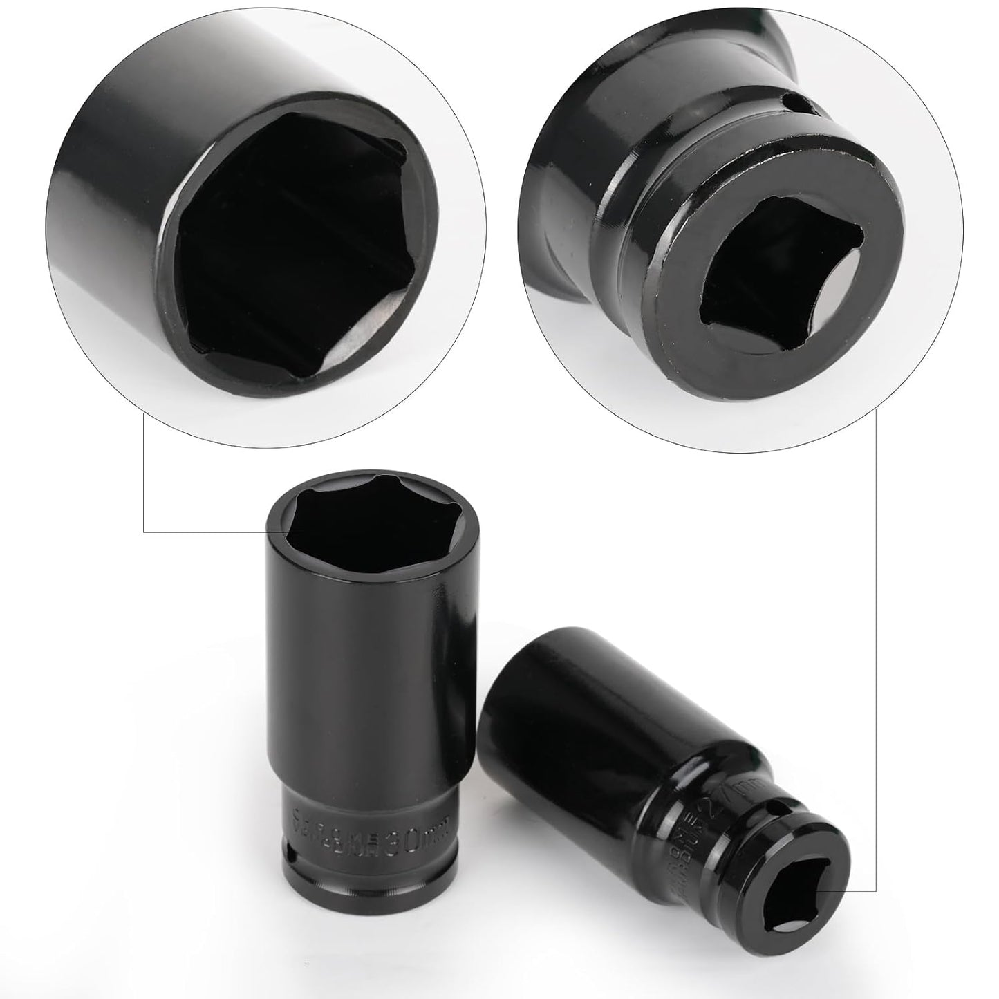 Conjunto de 15 peças Chaves de Caixa de Impacto 1/2", CR-V