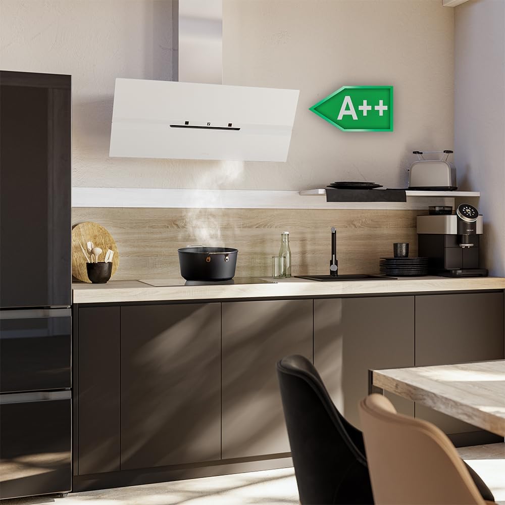 Cecotec Exaustor Decorativo 90cm Bolero Flux Dt 908010 Glass White A++