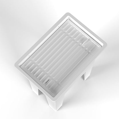 Tanque de lavar a roupa -  tábua de lavagem com dois modos, fácil de montar, resistente aos ácidos de uso comum, lavandaria, garagem, exterior, 59L x 40P x 74A cm, branco [Classe energética A+++] Adventa