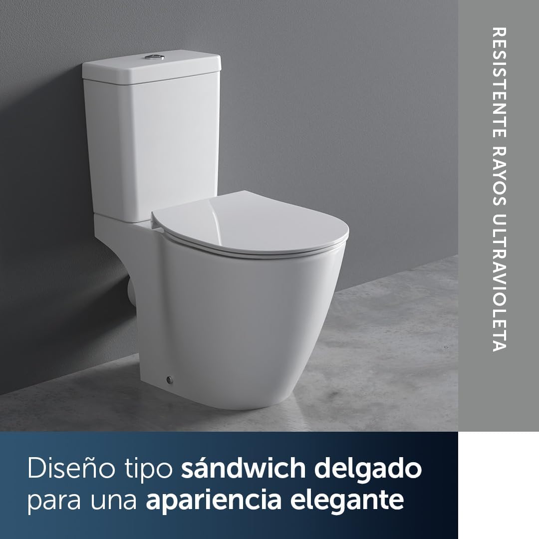 Ideal Standard Connect Tampa de WC, forma arredondada, Assento de sanita durável