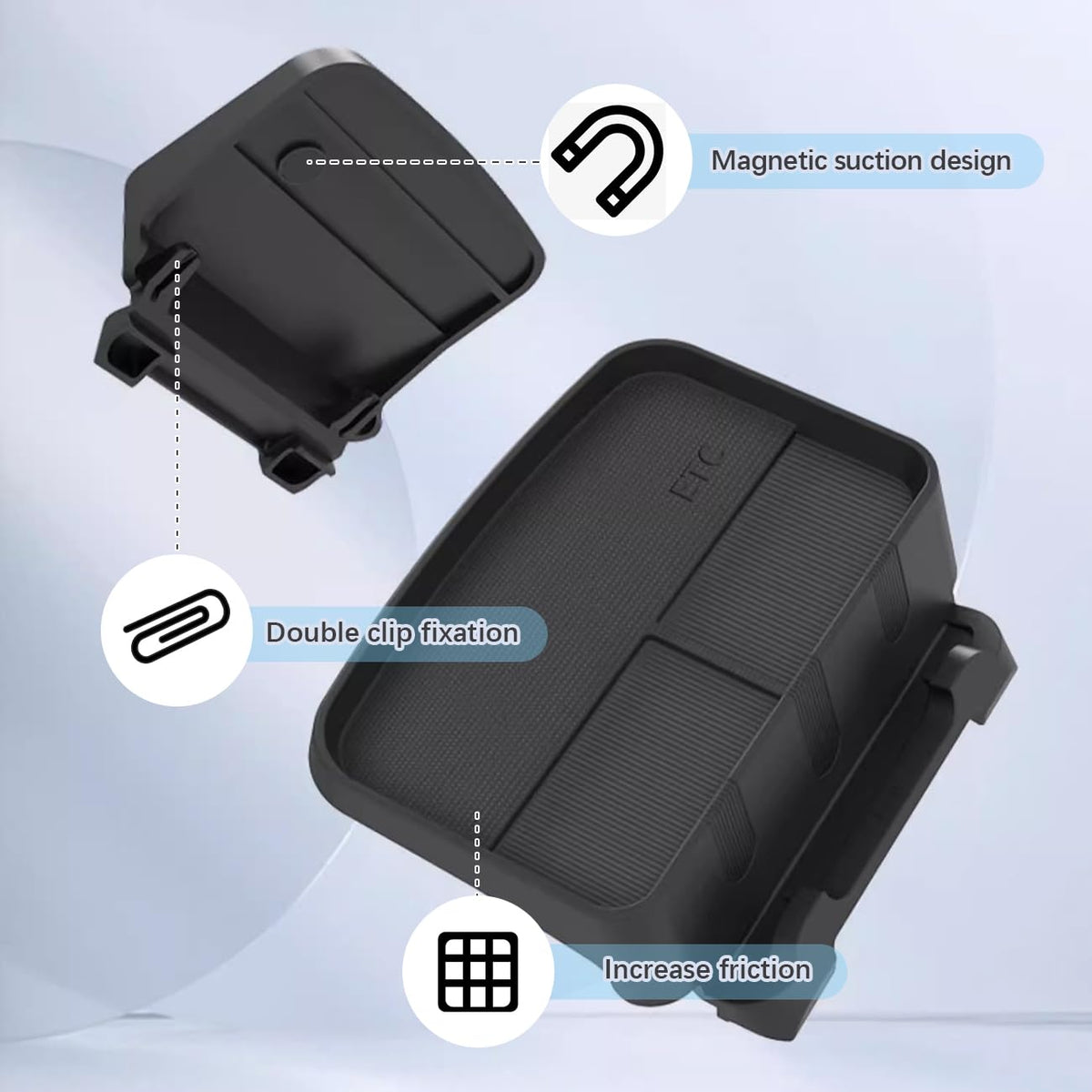Organizador de Consola Central em Silicone para Tesla Model 3/Y – Suporte para Telemóvel e Arrumação