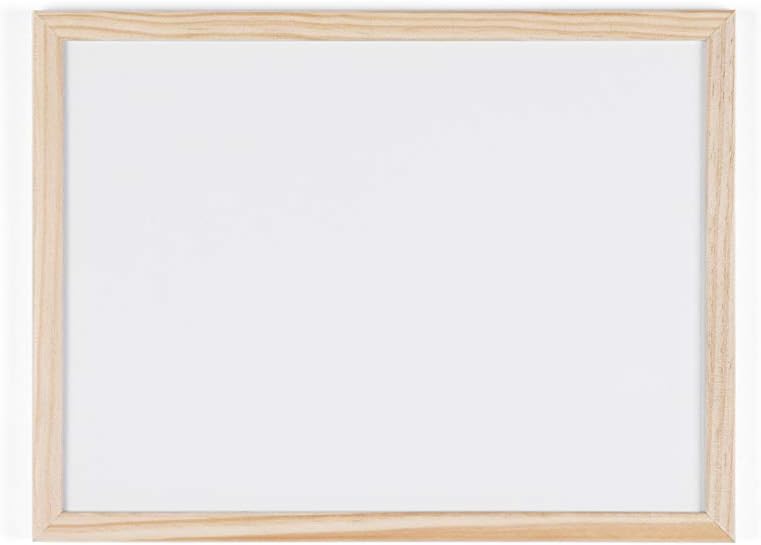 Bi-Office Budget - Quadro branco magnético com moldura de madeira de pinho, 40 x 30 cm