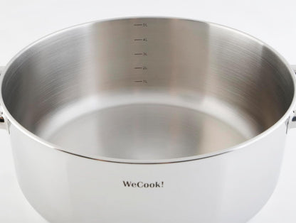 Caçarola com tampa de aço INOX 30 cm, WECOOK! PRO
