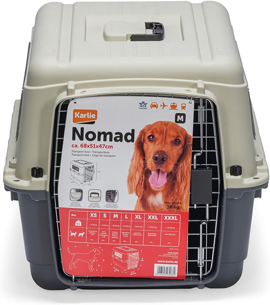 Karlie Nomad Transportina aviação, cinzento, M, 68 x 51 x 47 cm