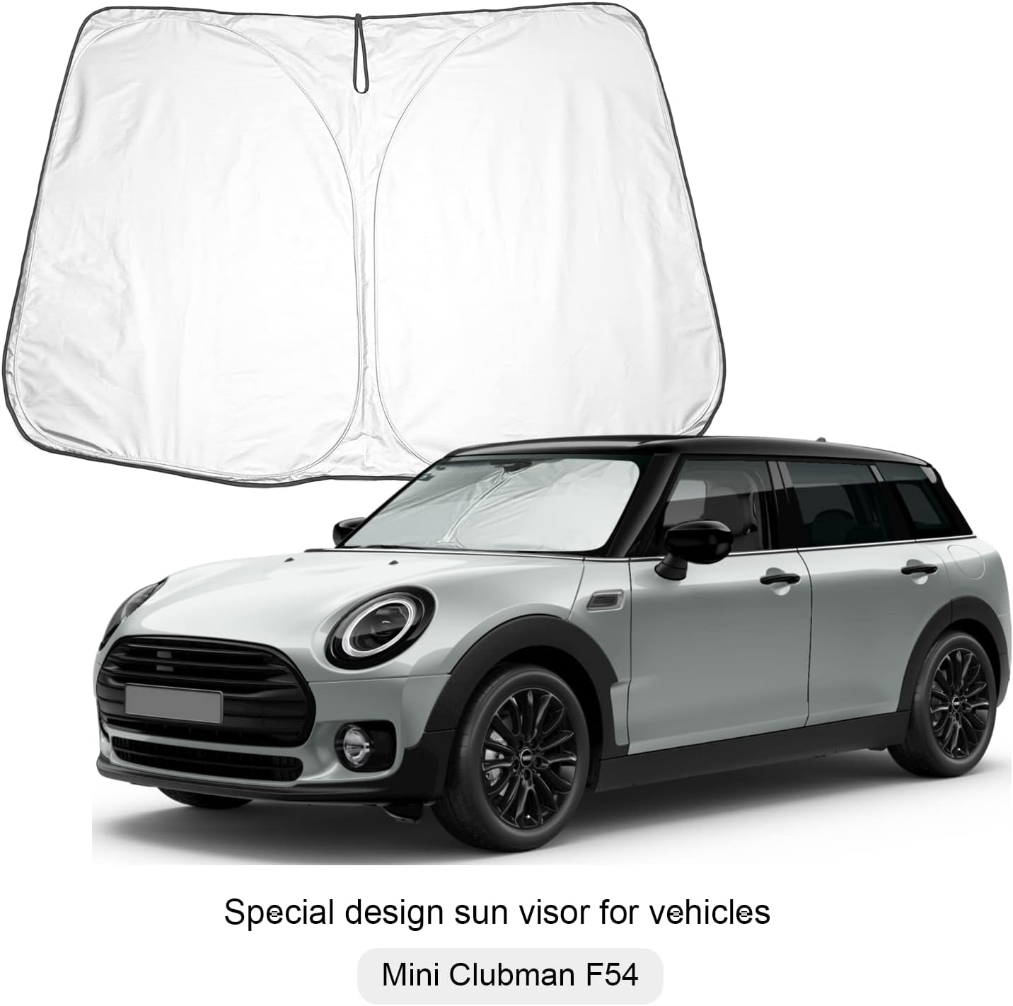 BIXUAN Mini Clubman F54 2024 para-sol compatível com BMW Mini Clubman F54 2015-2023 2024 para-brisas de carro cobertura de para-brisas para-brisas para-sol dianteiro bloqueado cobertura UV