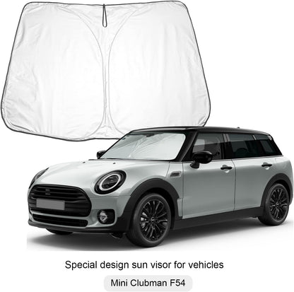 BIXUAN Mini Clubman F54 2024 para-sol compatível com BMW Mini Clubman F54 2015-2023 2024 para-brisas de carro cobertura de para-brisas para-brisas para-sol dianteiro bloqueado cobertura UV