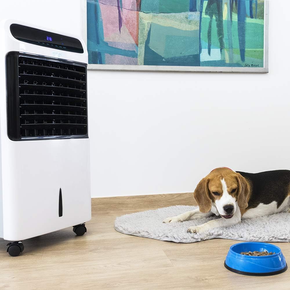 Cecotec Climatizador vaporativo EnergySilence PureTech 6500. 80 W, função dupla frio/calor, fluxo de 600 m2/h, capacidade de 12 l, temporizador até 8 h, controlo remoto, 3 velocidades