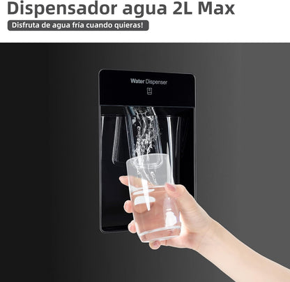 CHiQ FBM228NE4DE frigorífico independente com congelador, combinação de frigorífico e congelador 231 l, sem geada, fluxo de ar múltiplo, dispensador de água, 170 cm de altura [Classe energética E]