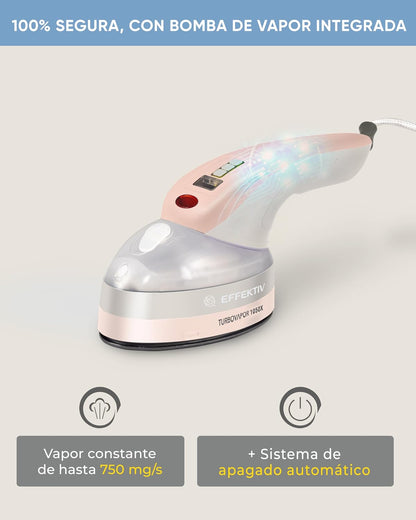 EFFEKTIV Ferro a Vapor Vertical 1800W com Bomba Integrada – Ferro de Roupa 3 em 1 com Escova de Vapor e Centro de Planchado Compacto – Vapor 1,8 Bar – Reservatório 250 ml – Cabo 3 m –