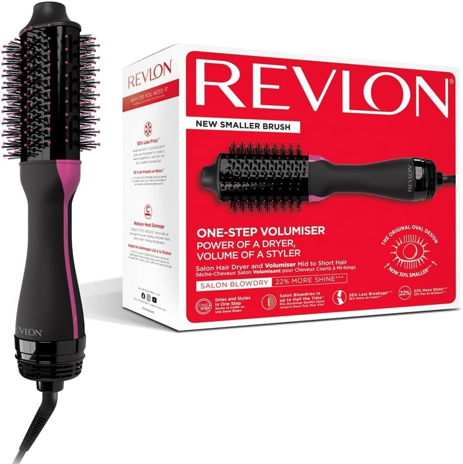 REVLON Salon One-Step Volumizer 5282 Pelo curto, Cabelo curto | One-Step, tecnologia Iónica e cerâmica, RVDR5282UKE