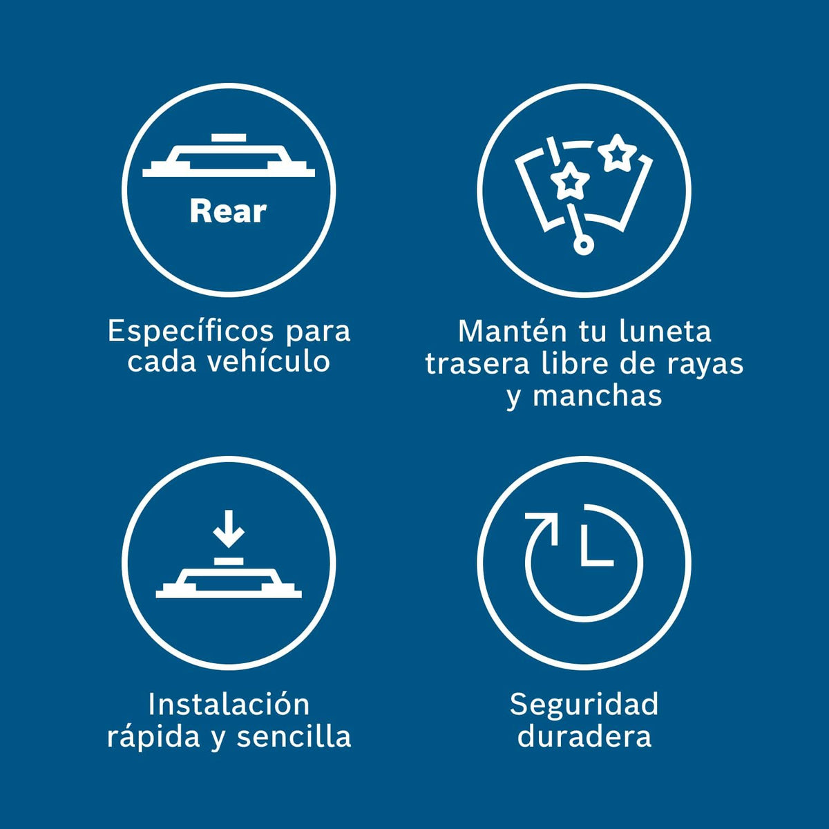 Bosch Limpa-vidros Traseiro H306 - Excelente Desempenho de Limpeza - Lâmina de Substituição para Vidro Traseiro - 1 Lâmina, 300mm | Desempenho ideal de limpeza - escova individual de substituição para luneta traseira